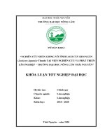 (Khóa luận tốt nghiệp) Nghiên cứu nhân giống vô tính loài cây Kim ngân (Lonicera Japonice Thunb) tại Viện nghiên cứu và phát triển lâm nghiệp, trường Đại học Nông Lâm