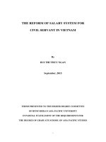 Bài đọc 11. Session 11.1V. The Reform of Salary System for Civil Servant in Vietnam (Chỉ có bản tiếng Anh)