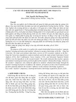 Các yếu tố ảnh hưởng đến kiến thức thu nhận của sinh viên ngành kinh tế