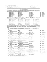 Tải Giáo án Tiếng Anh lớp 10: Written test 45 minutes 1 - Giáo án điện tử môn Tiếng Anh lớp 10