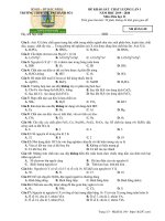 Đề khảo sát Hóa học 11 lần 1 năm 2019 – 2020 trường Thuận Thành 1 – Bắc Ninh - THI247.com