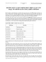 Bài đọc 10.3. Hướng dẫn và quy định thực hiện Luận văn Thạc sĩ Chính sách công, khóa MPP2019