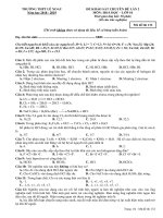 Đề khảo sát Hóa học 10 lần 2 năm 2018 – 2019 trường Lê Xoay – Vĩnh Phúc - THI247.com