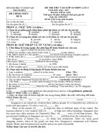 Đề thi thử vào lớp 10 môn tiếng Anh năm học 2017 - 2018 tỉnh Thanh Hóa lần 2có đáp án đề b