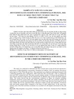 NGHIÊN CỨU NUÔI VỖ CÁ ONG BẦU  RHYNCHOPETALTES OXYRHYNCHUS (TEMMINCK & SCHLEGEL, 1842)  BẰNG CÁC KHẨU PHẦN THỨC ĂN KHÁC NHAU TẠI  TỈNH THỪA THIÊN HUẾ