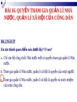 Bài giảng GDCD 9 bài 16 Quyền tham gia quản lí nhà nước quản lí xã hội của công dân | Lớp 9, GDCD - Ôn Luyện