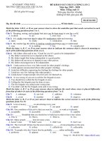 Đề khảo sát Tiếng Anh 11 lần 2 năm 2019 - 2020 trường Nguyễn Viết Xuân - Vĩnh Phúc - THI247.com