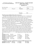 Đề kiểm tra giữa HK1 Tiếng Anh 11 năm 2019 – 2020 trường Nguyễn Chí Thanh – TP HCM - THI247.com