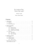 Bài đọc 6.2. Pre-Analysis Plan Template (Chỉ có bản tiếng Anh)