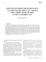 Một sô giải pháp nhằm phát huy vai trò nguồn nhân lực trong phát triển kinh tế biển ở việt Nam hiện nay