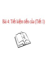 Bài giảng Đạo đức 4 bài 4 Tiết kiệm tiền của | GDCD, Lớp 4 - Ôn Luyện