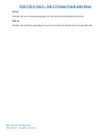 Đáp án bài C5 trang 9 sách giáo khoa môn vật lý lớp 6