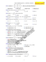 Chương 2 Hàm số Xuctu.com trắc nghiệm đại số 10 chương 2