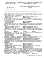 Đề khảo sát lần 2 GDCD 12 năm 2019 - 2020 trường THPT Quế Võ 1 - Bắc Ninh - THI247.com