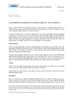 Tình huống 3. Lập mô hình tài chính dự án xe buýt Chợ Lớn - Gò Vấp (Phần 1)