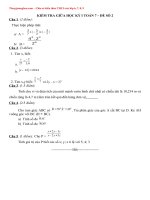 Đề ôn tập giữa HK1 môn Toán lớp 7 năm học 2020-2021 số 2
