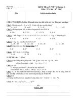 Toán 6 Đại số KIỂM TRA 45 PHÚT (Chương I) Môn_ TOÁN 6 - SỐ HỌC