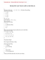 Toán 6 Đại số 90 bài trắc nghiệm toán 6 chương 2