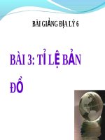 Bài giảng Địa lý 6 bài 3 Tỉ lệ bản đồ | Địa lý, Lớp 6 - Ôn Luyện