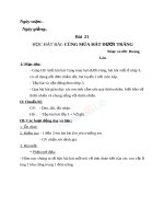 Giáo án Âm nhạc 3 bài 21 Học hát Cùng múa hát dưới ánh trăng | Âm nhạc, Lớp 3 - Ôn Luyện