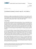 Tình huống 3. Lập mô hình tài chính dự án xe buýt Chợ Lớn - Gò Vấp (Phần 2)