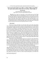 6. Đào tạo nguồn nhân lực phục vụ phát triển loại hình du lịch cộng đồng ở huyện Con Cuông, tỉnh Nghệ An
