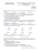 Đề thi KSCL Vật lí 11 lần 2 năm 2019 - 2020 trường THPT Yên Lạc 2 - Vĩnh Phúc - THI247.com