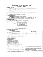 Tải Giáo án Tiếng Anh lớp 8 Unit 6: The young pioneers club - Lesson 3 - Giáo án điện tử môn Tiếng Anh lớp 8