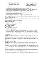 ĐỀ CƯƠNG ÔN TẬP HỌC KÌ I MÔN: SINH HỌC 6  NĂM HỌC 2017-2018