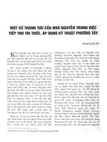 Một số thành tựu của nhà Nguyễn trong việc tiếp thu tri thức, áp dụng kỹ thuật phương Tây