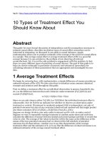 Bài đọc 2.2. 10 Types of Treatment Effect You Should Know About (Tài liệu online, chỉ có bản tiếng Anh)