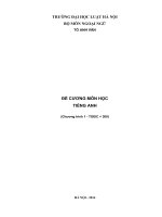 Đề cương môn học tiếng anh chương trình 1   TOEIC  300