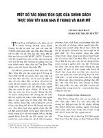 Một số tác động tích cực của chính sách thực dân Tây Ban Nha ở trung và nam Mỹ.