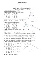 Toán 8 Hình Học kiểm tra 1 tiet hình học lop 8 chương iii_51834
