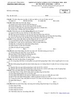 Đề khảo sát Sinh học 10 lần 3 năm 2018 - 2019 trường Yên Lạc - Vĩnh Phúc - THI247.com