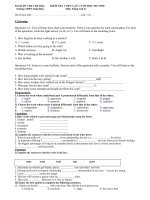 Đề kiểm tra 1 tiết lần 1 Tiếng Anh 11 năm 2017 - 2018 trường THPT Xuân Hòa - Vĩnh Phúc - THI247.com