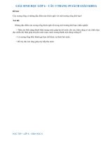 Câu 3 trang 59 SGK Sinh 6 | Câu 3 SGK trang 59 Sinh học 6 | Soạn Sinh 6