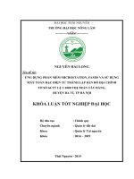 Ứng dụng phần mềm Microstation, Famis và sử dụng máy toàn đạc điện tử thành lập bản đồ địa chính tờ số 66 thị trấn Tây Đằng, huyện Ba Vì, thành phố Hà Nội (Khóa luận tốt nghiệp)