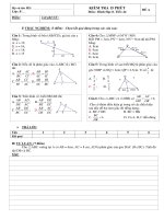 Toán 8 Hình Học Kiểm tra 15 chương III