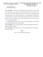 Đề thi học kì 2 GDCD 11 năm 2018 – 2019 trường Đoàn Thượng – Hải Dương - THI247.com