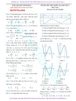 Đề thi thử THPT Quốc Gia 2019 môn Toán Chuyên Vĩnh Phúc lần 3 đáp án chi tiết
