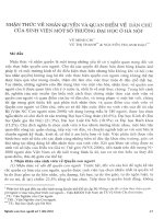 Nhận thức về nhân quyền và quan điểm về dân chủ của sinh viên một số trường đại học ở Hà Nội