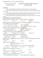 Đề thi học kì 1 Tin học 11, Đề cương trắc nghiệm