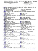 Đề KSCL Lịch sử 12 năm 2019 - 2020 lần 3 trường Nguyễn Viết Xuân - Vĩnh Phúc - THI247.com