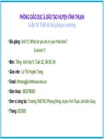 Giáo án điện tử Tiếng Anh 5, Unit 13, Lesson 1 - Trường TH & THCS Phong Đông