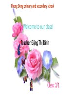 Bài giảng Unit 14, Lesson 1. Tiếng Anh lớp 3 - Trường TH & THCS Phong Đông