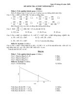 Toán 8 Hình Học Kiểm tra 15 phut chương III hình học 8