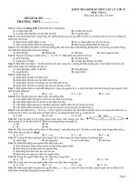 Đề kiểm tra trắc nghiệm chương I và II vật lý 11 năm học 2017_2018