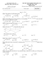 Đề thi thử tốt nghiệp THPT 2020 môn Toán lần 1 trường Ngô Gia Tự – Đắk Lắk