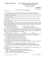 Đề thi thử môn GDCD có đáp án trường THPT Lê Xoay – Vĩnh Phúc lần 2 – 2019